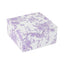 25 Pack Party Favors Boxes in French Toile Pattern, Matte Lavender and White Candy Gift Boxes - Cardstock Paper - 4"x4"x2"