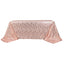 Mesh 90"x156" Rectangle Tablecloth Rose Gold - Wave Sequin Embroidered Table Cover