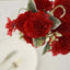 3 Pack 14" Red Artificial Silk Carnation Flower Arrangements, Faux Floral Bouquets Bushes