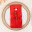 5 Pack Premium Polyester 20"x20" Napkins Red - Wrinkle-Resistant & Durable Dinner Napkins