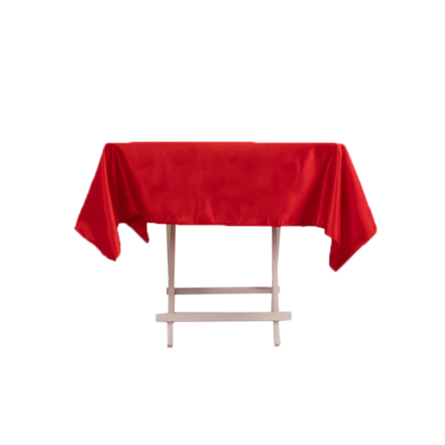 Lamour Satin 54"x54" Square Tablecloth Red - Durable & Silk-Like Table Cover