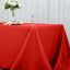 Premium Polyester 90"x132" Rectangle Tablecloth Red - Seamless 220GSM Stain-Resistant Table Cover