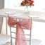 5 Pack Polyester Chair Sashes Rose Gold Metallic Tinsel Fringe - Easy to Use Chair Bows 6"x108"