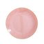 10-Pack Plastic 10" Round Dinner Plates in Dusty Rose with Gold Rim - Glossy Disposable Party Plates