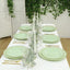 10-Pack Economy Round Plastic Charger Plates 13" in Sage Green with Gold Beaded Rim, Stylish Dinner Party Serving Plates