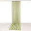 5ftx14ft Dusty Sage Green Chiffon Curtain Panel, Durable Flame Resistant Backdrop Ceiling Drapery With Rod Pocket