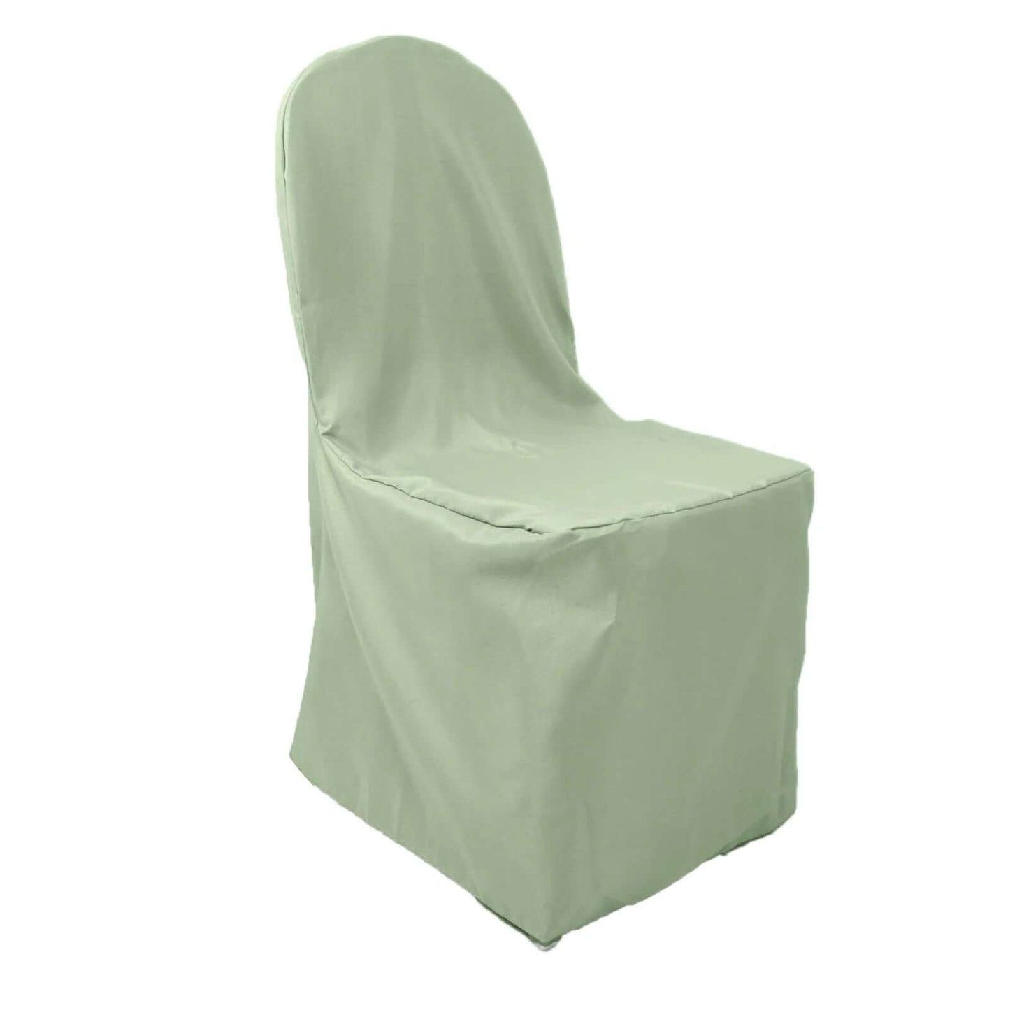10 Pack Polyester Chair Cover for Banquet Chairs Sage Green - Stain-Resistant Reusable Slip-On Slipcover