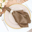 5 Pack Satin 20"x20" Napkins Taupe - Luxurious Shine & Smooth Dinner Napkins