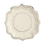 25-Pack Paper Dessert Plates in White with Silver Scallop Rim - Disposable 300GSM Appetizer Salad Plates 8"