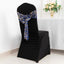 5 Pack Chair Sashes with Wave Embroidered Sequins Royal Blue/Gold 6"x88"
