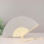5 Pack Silver Asian Silk Folding Fans Party Favors, Oriental Folding Fan Favors