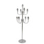 Metal Floor Candelabra Candle Holder, 9-Arm Vintage Taper Stand Silver Table Centerpiece for Weddings & Parties 46" Tall