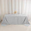 Premium Polyester 90"x132" Rectangle Tablecloth Silver - Seamless 220GSM Stain-Resistant Table Cover