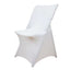 Stretch Spandex Chair Cover White for Lifetime Folding Chairs - Wrinkle Resistant Snug Fit Slipcover with Foot Pockets for Sophisticated Event Styling
