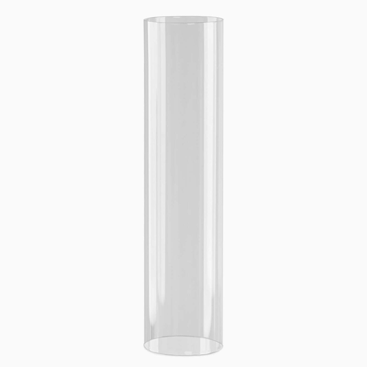 2-Pack Clear Glass Candelabra Shades Open End Hurricane Design - Stylish Table Centerpiece 24"