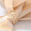 5 Pack Metallic Gold Geometric Napkin Rings, Paper Napkin Holders