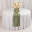 Polyester 9ft Table Runner Dusty Sage Green with Gold Foil Tree Branch Pattern - Stylish Table Linen