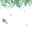 Green Tropical Assorted Hanging Leaves Wall Decals, Plant Peel Removable Stickers