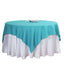 Polyester 70"x70" Table Overlay Square Tablecloth Turquoise - Wrinkle-Resistant & Durable Table Cover