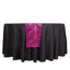 Sequin Mesh 12"x108" Table Runner Fuchsia Stylish Wave Embroidery
