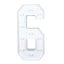 Giant LED Marquee Light Up Number "6", White 4ft Pre-Cut Foam Board with 10 Warm White Battery Operated LEDs, Glue Gun and Sticks