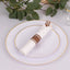 Set of 24 Rose Gold Plastic Silverware with Pre-Rolled White Paper Napkins - Disposable Wrapped Fork, Spoon, and Knife Set