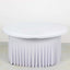 Spandex Round 6ft Table Skirt White with Wavy Skirt-Like Effect Stylish Table Cover for Weddings, Banquets & Trade Shows