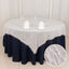 Polyester 72"x72" Table Overlay Square Tablecloth White Fringe Shag Design for Stylish Celebrations