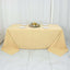 Premium Polyester 90"x132" Rectangle Tablecloth Champagne - Seamless 220GSM Stain-Resistant Table Cover