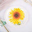 25-Pack Paper 7" Round Dessert Plates White with Sunflower Design - Disposable Salad Plates for Rustic Events & Garden Themes