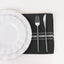 10 Pack Premium Spun Polyester 18"x22" Napkins Black/White Bistro Style - Highly Absorbent Cotton-Like Feel Cloth Napkins