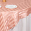 Satin 72"x72" Table Overlay Square Tablecloth Dusty Rose - Stripe Table Topper