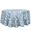 Taffeta 120" Round Tablecloth Dusty Blue | 3D Leaf Petal Design Seamless Table Cover
