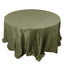 Taffeta 132" Round Tablecloth Dusty Sage Green - Seamless Accordion Crinkle Table Cover