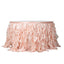 Taffeta 14ft Table Skirt Blush - Cascading Curly Willow Style Table Cover - Linen Luxes