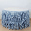 Taffeta 17ft Table Skirt Dusty Blue - Cascading Curly Willow Style Table Cover - Linen Luxes