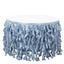 Taffeta 17ft Table Skirt Dusty Blue - Cascading Curly Willow Style Table Cover - Linen Luxes
