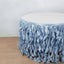 Taffeta 17ft Table Skirt Dusty Blue - Cascading Curly Willow Style Table Cover - Linen Luxes