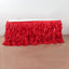 Taffeta 17ft Table Skirt Red - Cascading Curly Willow Style Table Cover - Linen Luxes