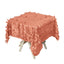 Taffeta 54"x54" Square Tablecloth Terracotta (Rust) 3D Leaf Petal Table Cover