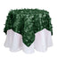 Taffeta 54"x54" Table Overlay Square Tablecloth Green 3D Leaf Petal Table Cover