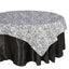 Taffeta 72"x72" Table Overlay Black and White - Tiger Print Design for Jungle Theme Parties - Linen Luxes