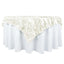 Taffeta 72"x72" Table Overlay Square Tablecloth Ivory - 3D Leaf Petal Table Cover