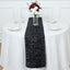 Taffeta Fabric 12"x108" Table Runner Black - 3D Leaf Petal Design