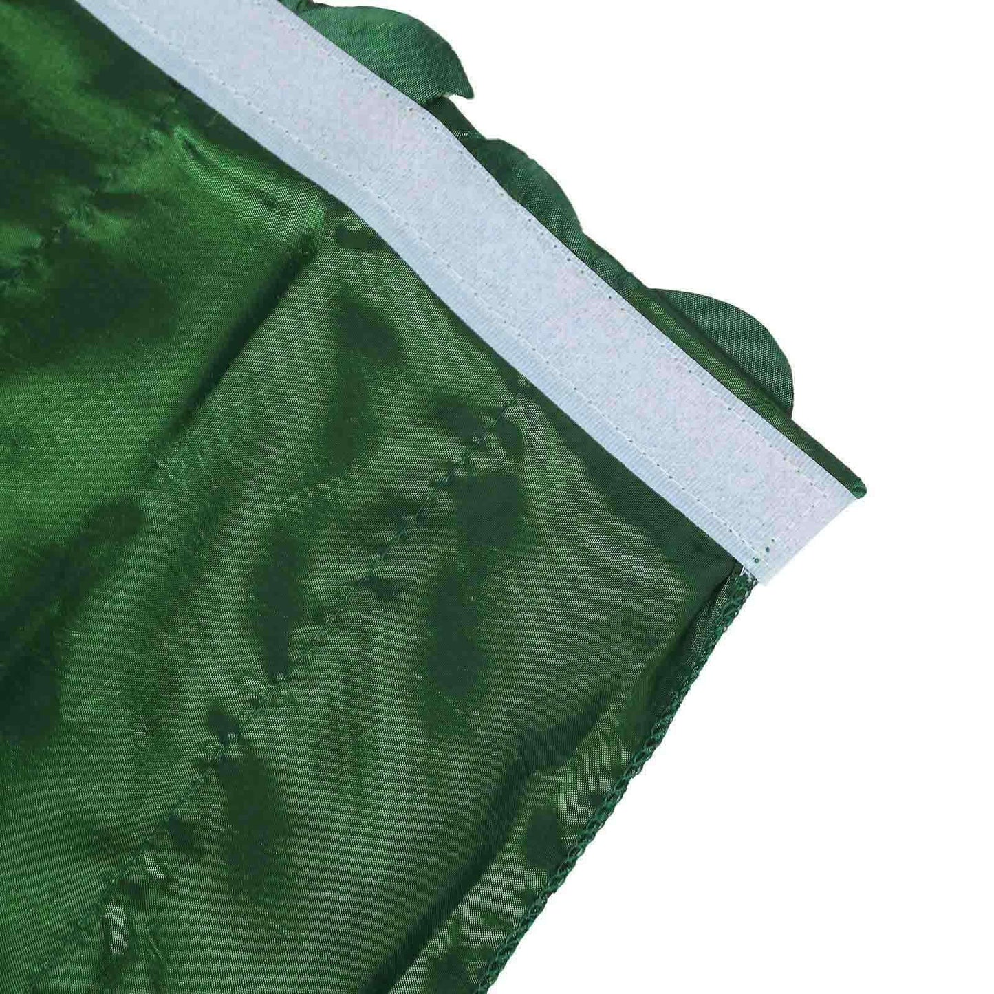 Taffeta Fabric 14ft Table Skirt Green 3D Leaf Petal Design - Exquisite & Stylish Event Table Cover