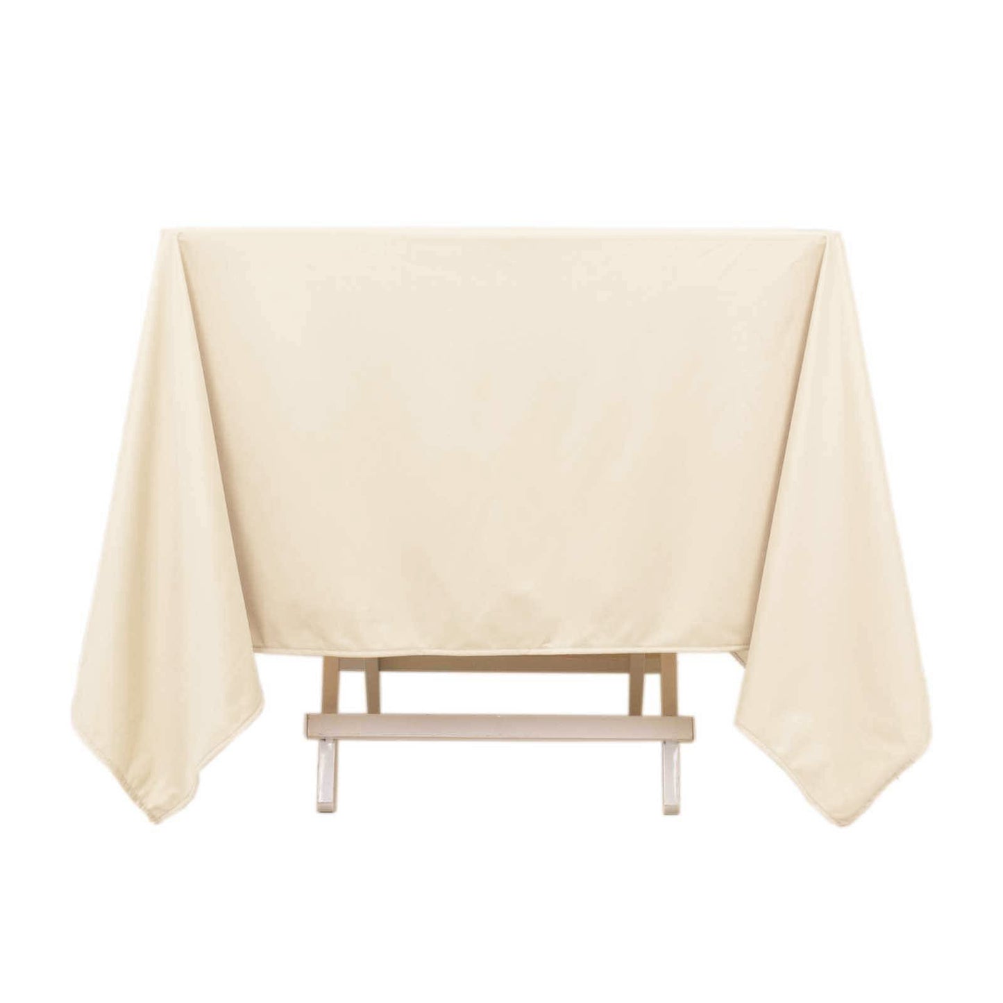 Scuba Square 70"x70" Tablecloth Beige - Wrinkle Free & Stain Resistant Table Cover
