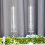 2-Pack Crystal Glass Hurricane Taper Candle Holders, Tall Decorative Candle Stands Clear Cylinder Chimney Tubes 18"