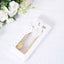 Gold Metal Spoon & Fork Pre-Packed Wedding Party Favors Set With Leaf Shaped Handle, Bridal Shower Souvenir Gift Box - 5"