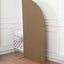 7ft Matte Taupe Spandex Half Moon Chiara Backdrop Stand Cover, Custom Fitted Wedding Arch Cover
