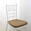 Chiavari Chair Cushion with 1.5" Thick Memory Foam and Ties Taupe - Stylish Removable Cover for Comfort